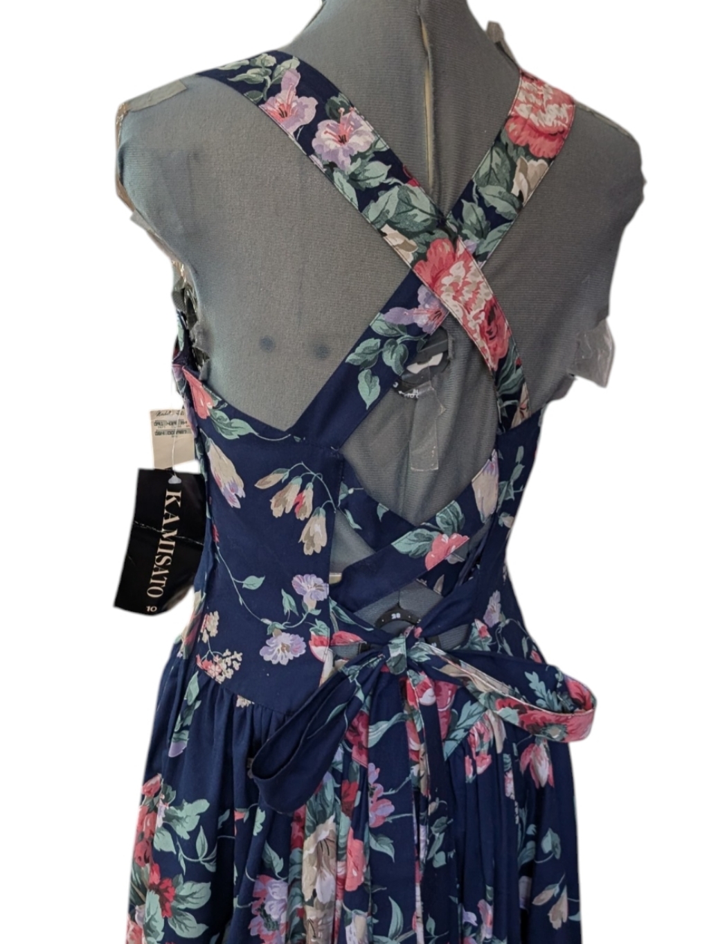 Vintage 90s Geary Roark For Kamisato Floral Fit & Flare Dress Size 10 Nwt Rare